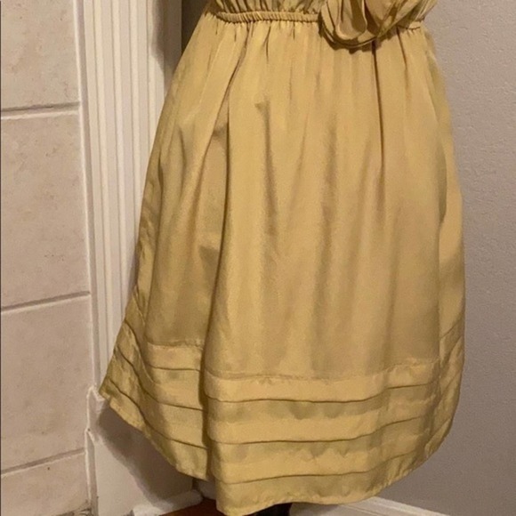 Chartreuse One Shoulder Cocktail Dress - Picture 3 of 8